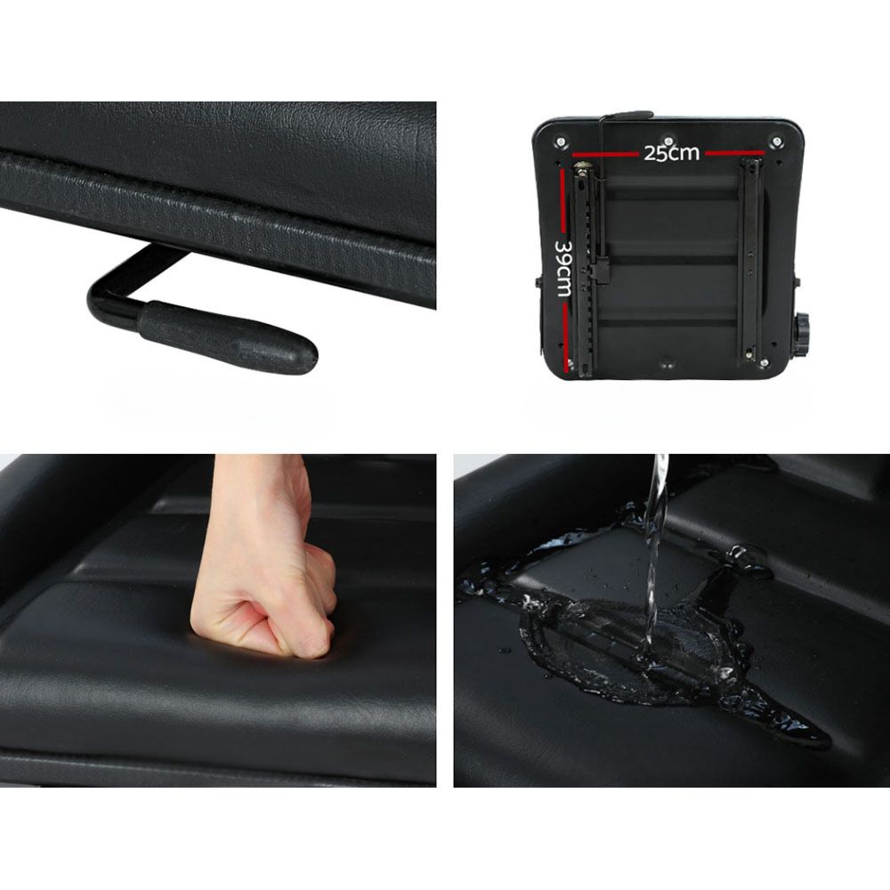 Adjustable Tractor Seat Truck Universal Backrest Chair - Black