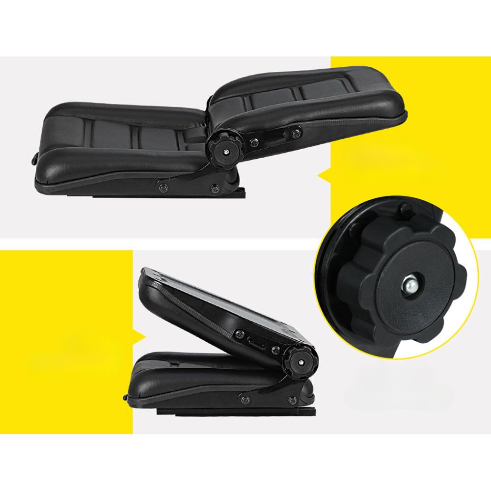 Adjustable Tractor Seat Truck Universal Backrest Chair - Black