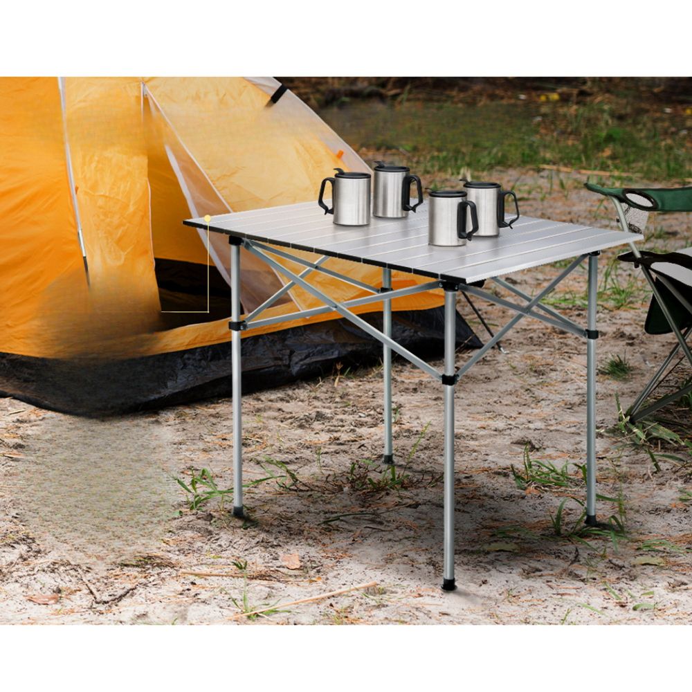 Camping Roll up Table Foldable Picnic Garden BBQ Desk - 70cm