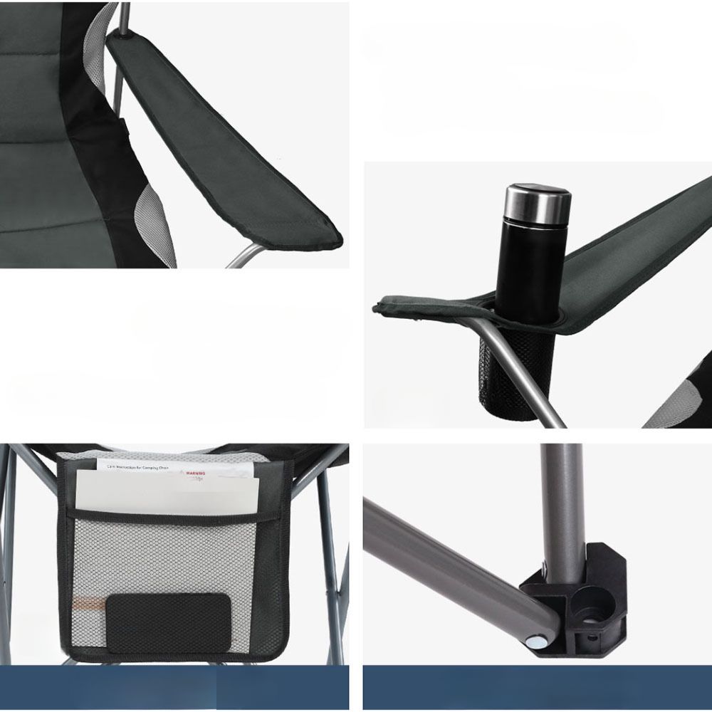 Folding Camping Arm Chair Portable Outdoor Beach Fishing - 2x