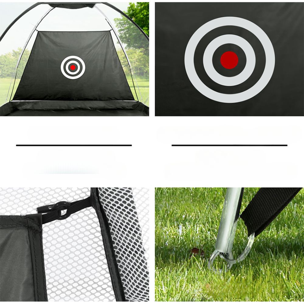 Golf Practice Net Tent Portable Training Aid Driving Target Mat Soccer - 3M