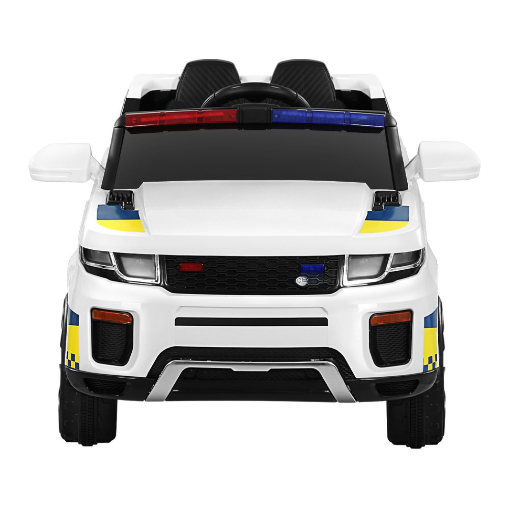 Kids Ride On Car Electric Patrol Police Toy Cars Remote Control 12V White