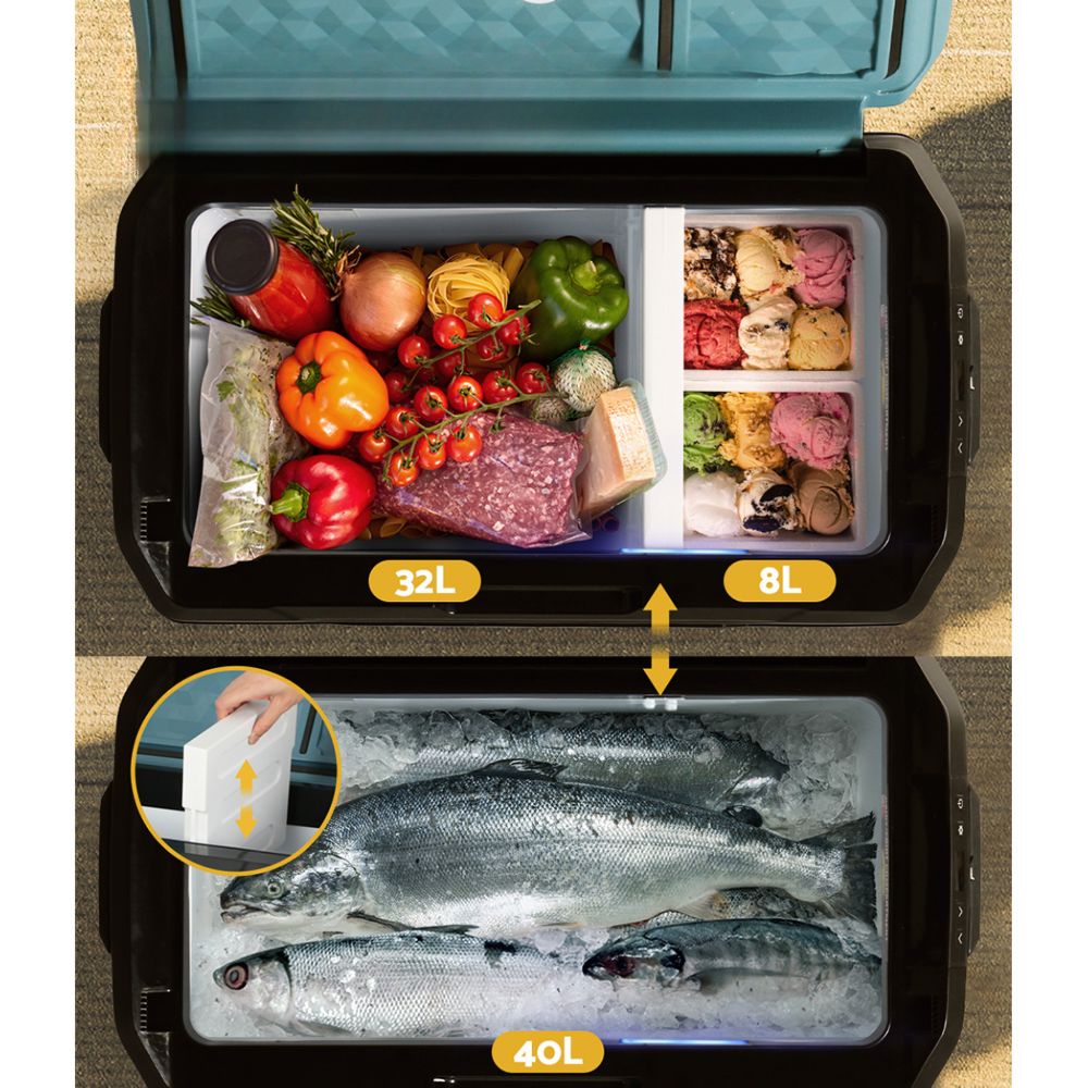 40L Portable Fridge Freezer Fridges Cooler Camping 12V/24V/240V Caravan