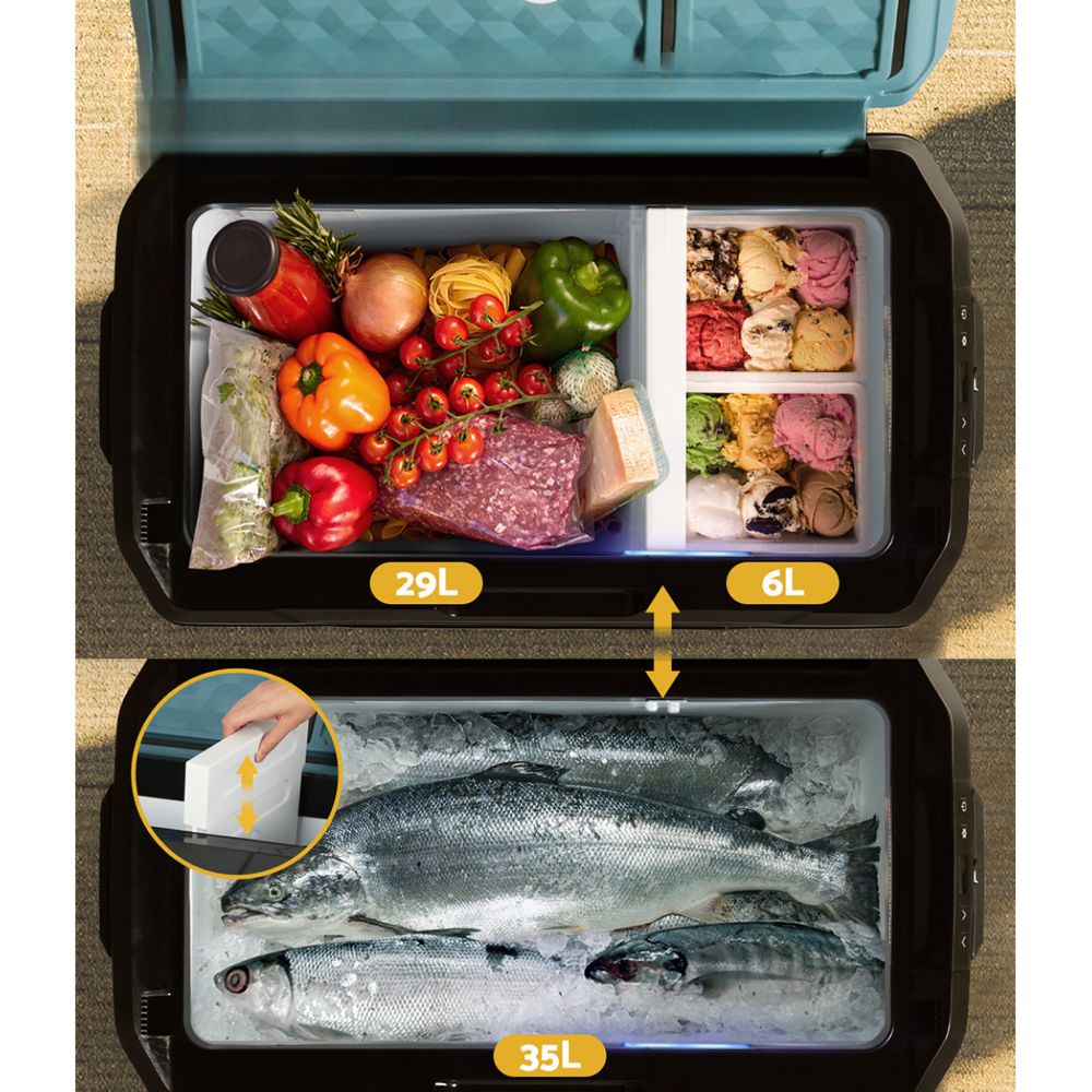 35L Portable Fridge Freezer Fridges Cooler Camping 12V/24V/240V Caravan