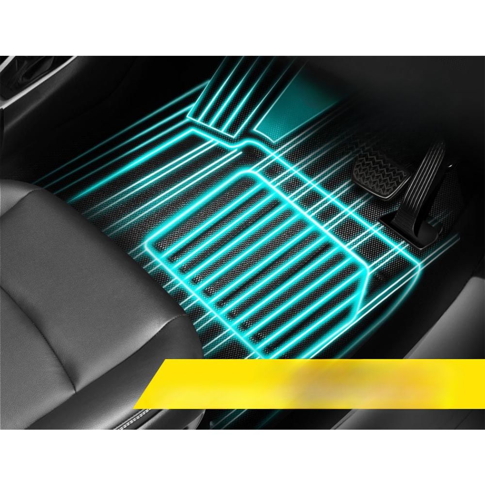 Car Rubber Floor Mats 2015 to 2022 Model - For Toyota Hilux Dual Cab