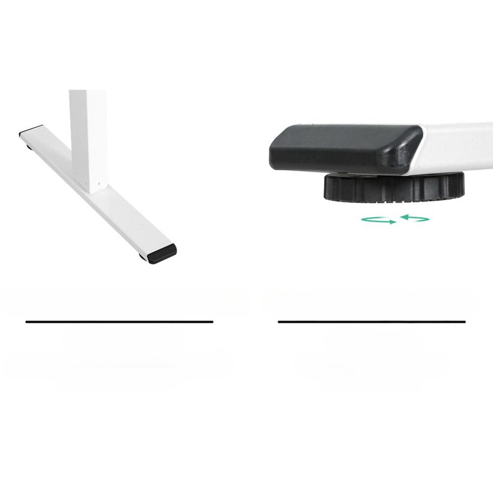 Standing Desk Sit Stand Motorised Adjustable Frame Only White Dual Motor
