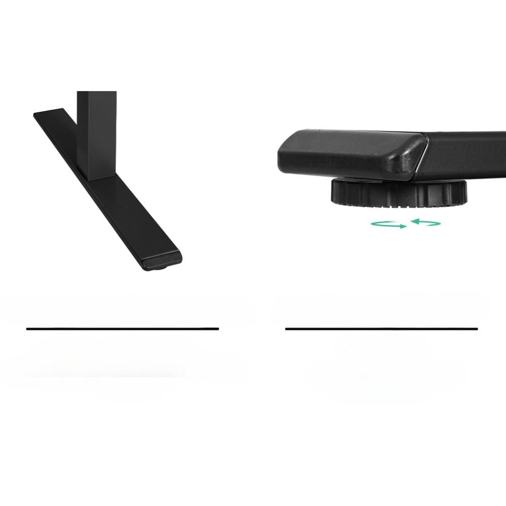 Standing Desk Sit Stand Motorised Adjustable Frame Only Black Dual Motor