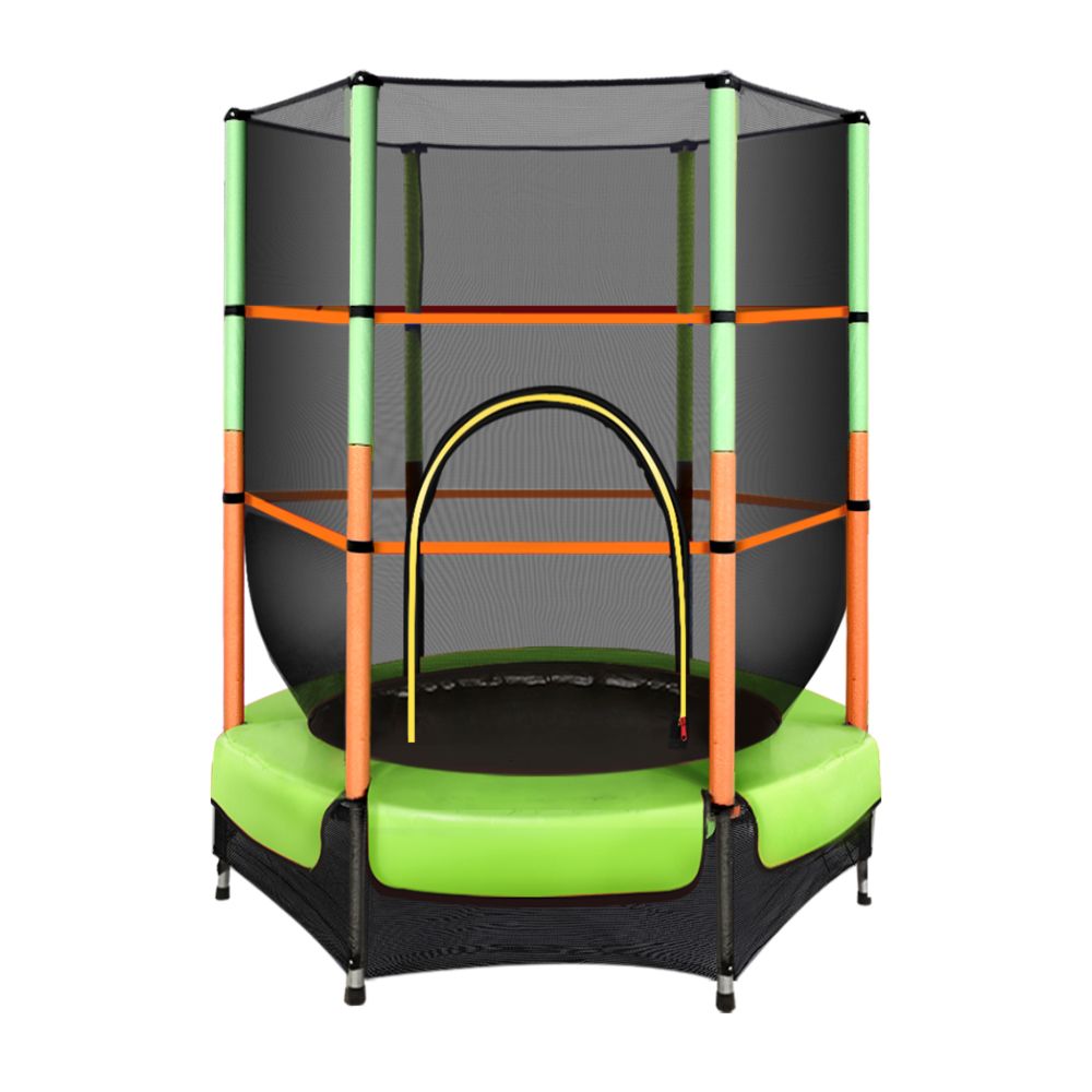 Trampoline Kids Trampolines Cover Safety Net Pad Ladder Gift Green - 4.5ft