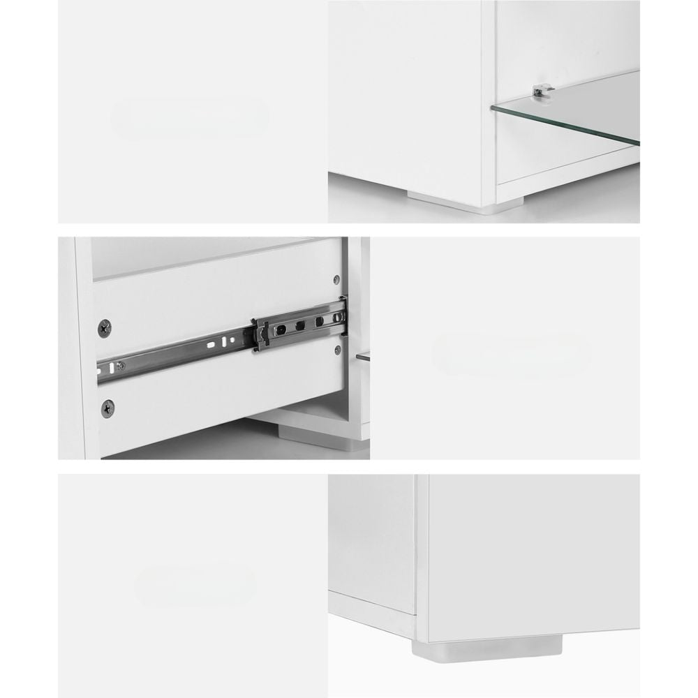 TV Cabinet Entertainment TV Unit Stand Furniture With Drawers 180cm Wood