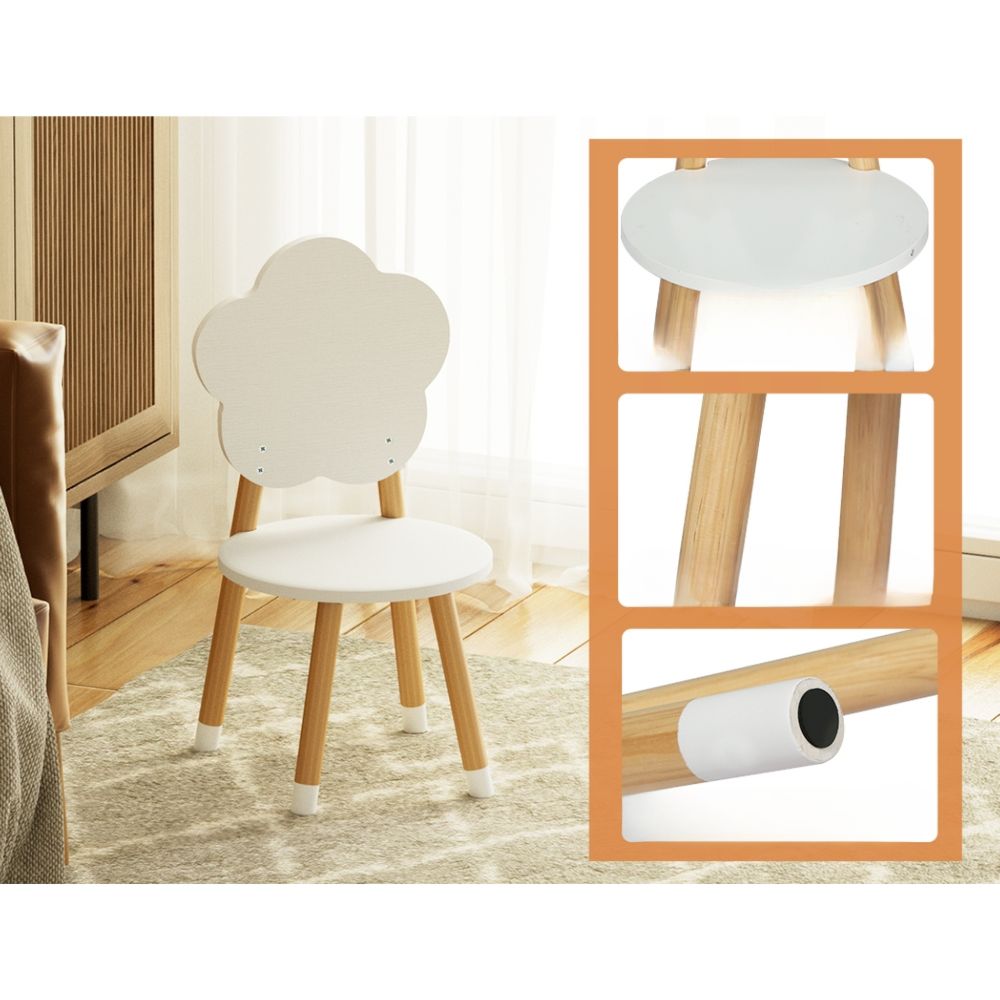 Kids Table Chairs Set Children Activity Study Play Desk - Set of 5