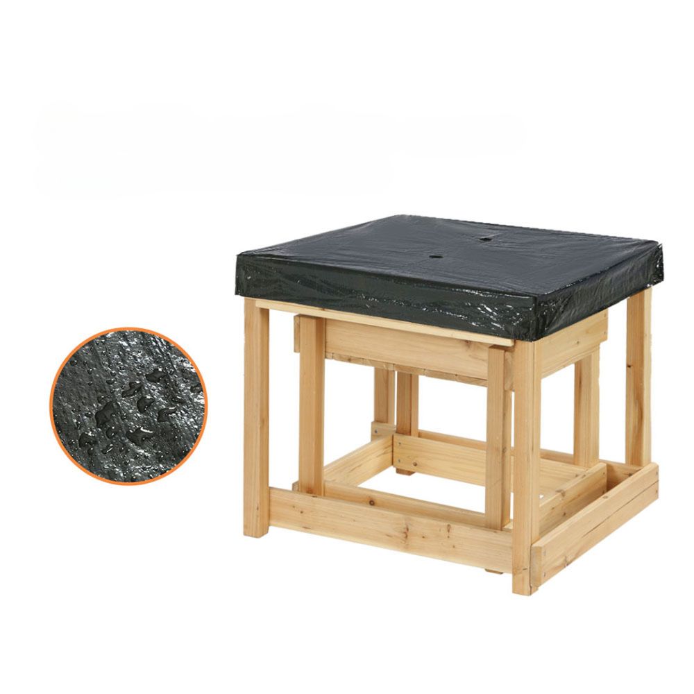 Kids Sandpit Water Wooden Table with Cover Outdoor Toys