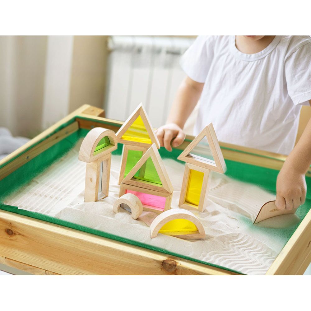 Kids Sandpit Water Wooden Table with Cover Outdoor Toys
