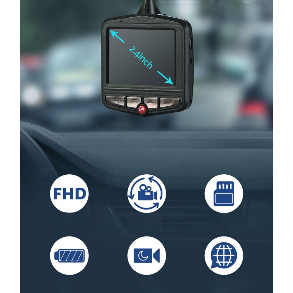 Mini Car Dash Camera 1080P 2.4" LCD Video DVR Recorder Camera Front Cam