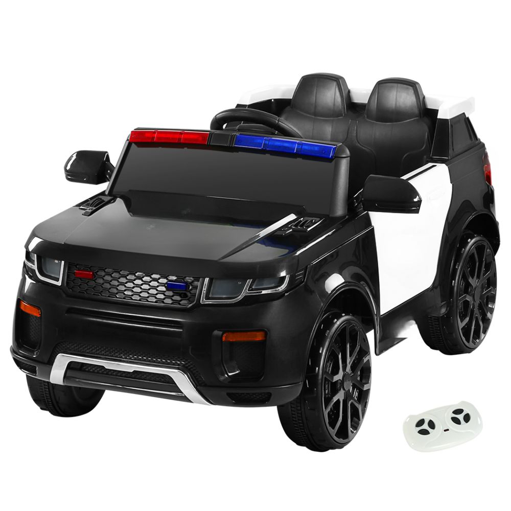 Kids Ride On Car Electric Patrol Police Toy Cars Remote Control 12V Black
