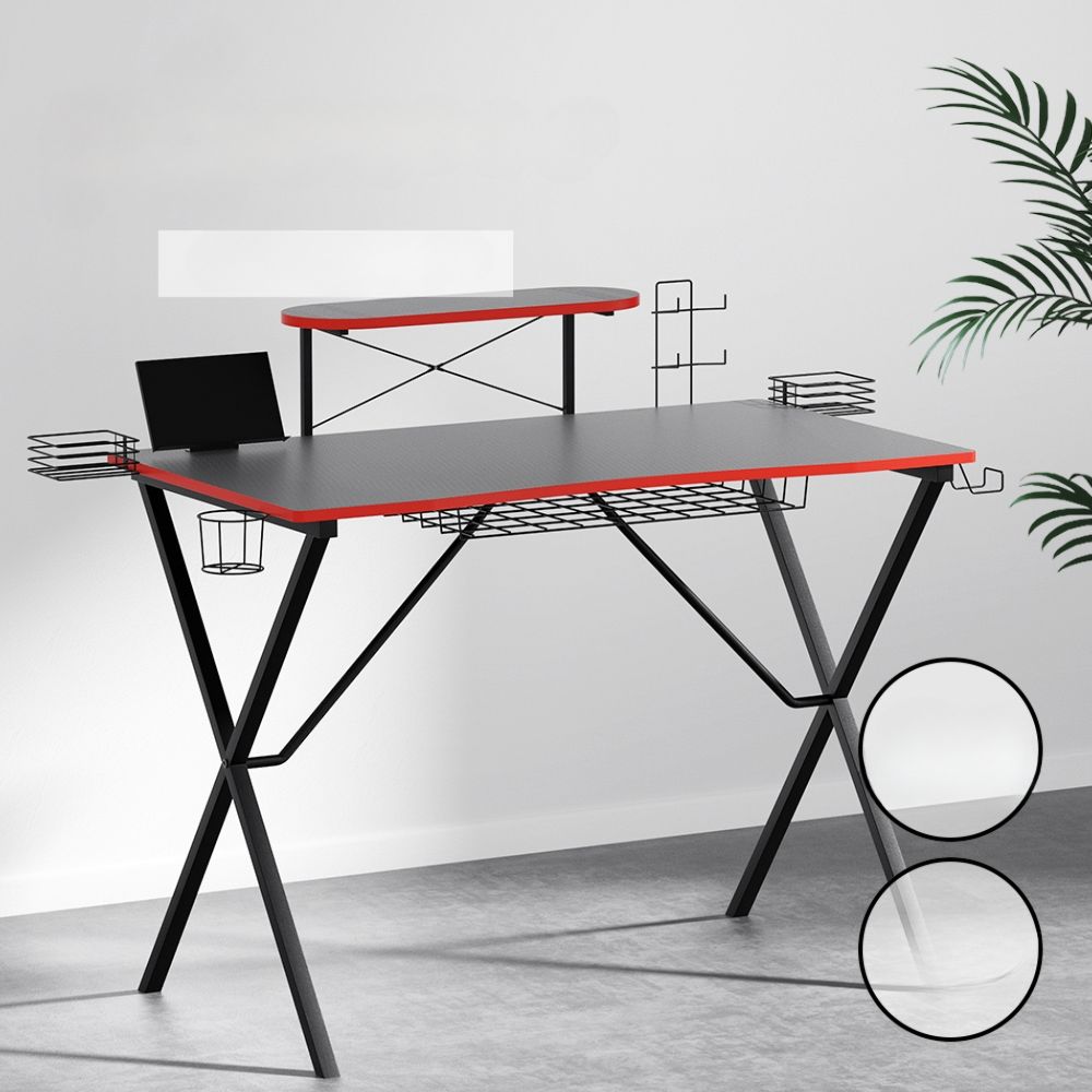 Gaming Desk Computer Desks Table Storage Shelves Study Home Ofiice 105CM