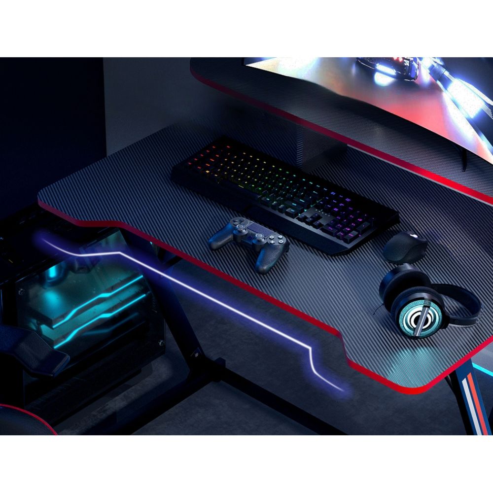 Gaming Desk Computer Desks Table 2-Tiers Storage Study Home Ofiice 100CM