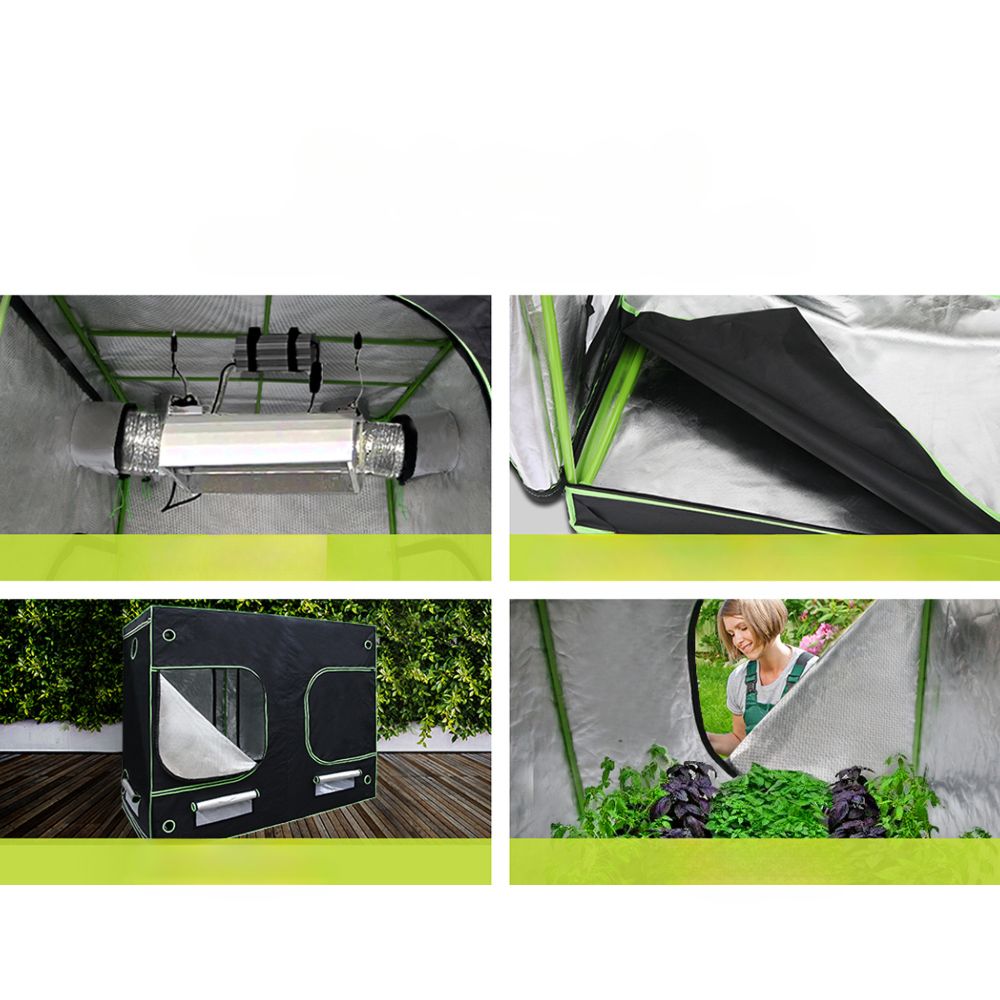 Grow Tent 2200W LED Grow Light Hydroponic Kit System 2.4x1.2x2M