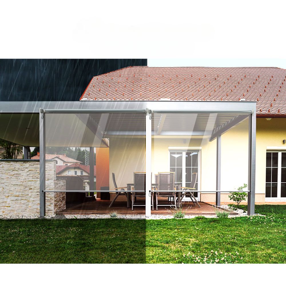 Outdoor Blind Roll Down Retractable Window Shade - 1.4x2.4m