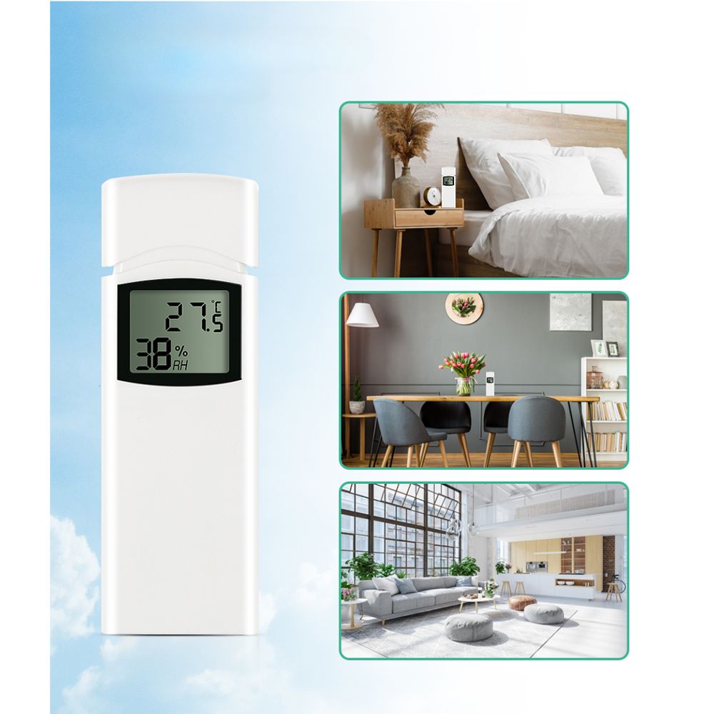 Weather Station Ultrasonic Anemometer Outdoor WiFi Rain Gauge Solar