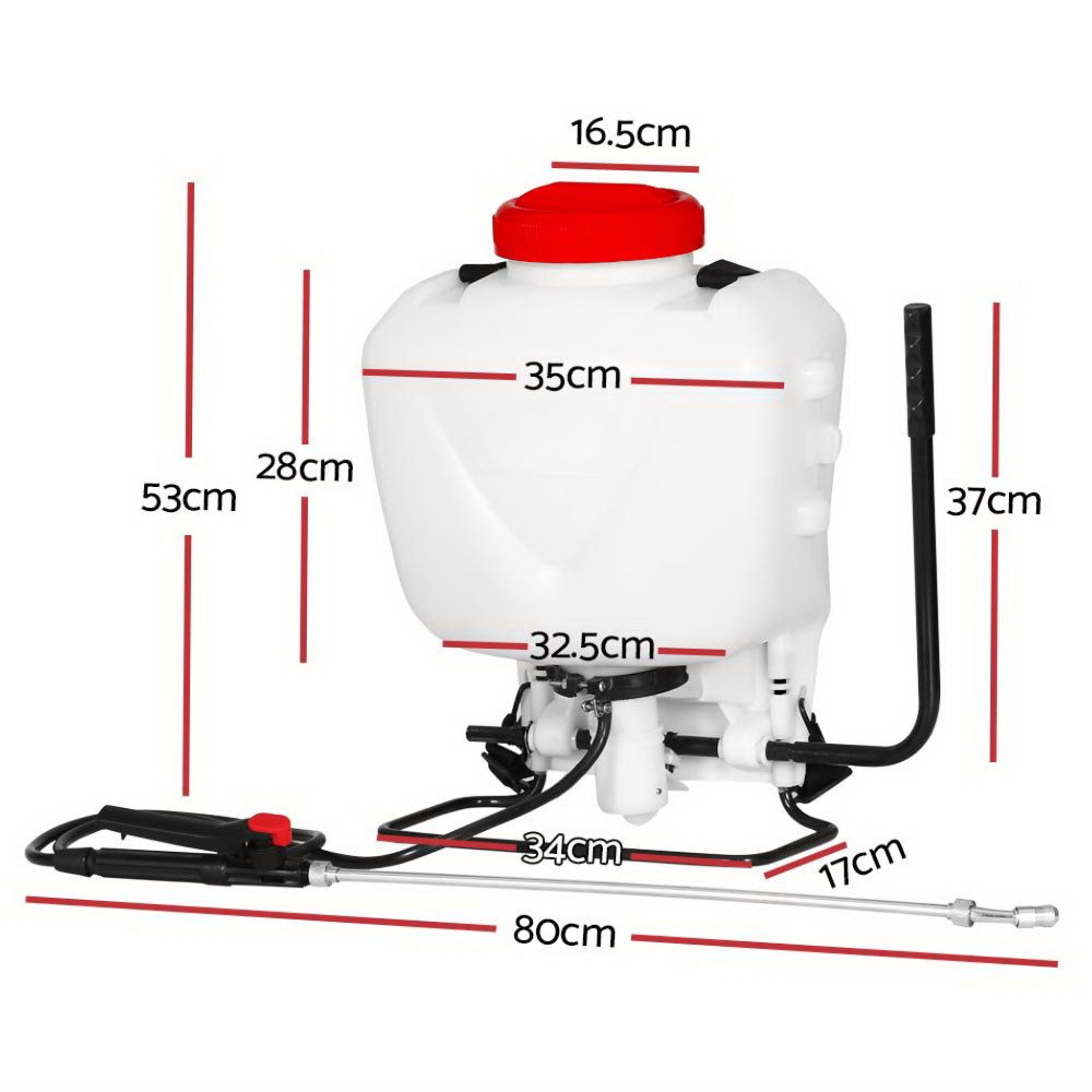 Garden Weed Sprayer Fertiliser Farm Backpack Pesticide Spray - 15L