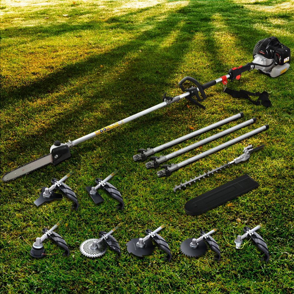 Garden Multi Tool Pole Chainsaw Hedge Trimmer Brush Cutter - 9 in 1