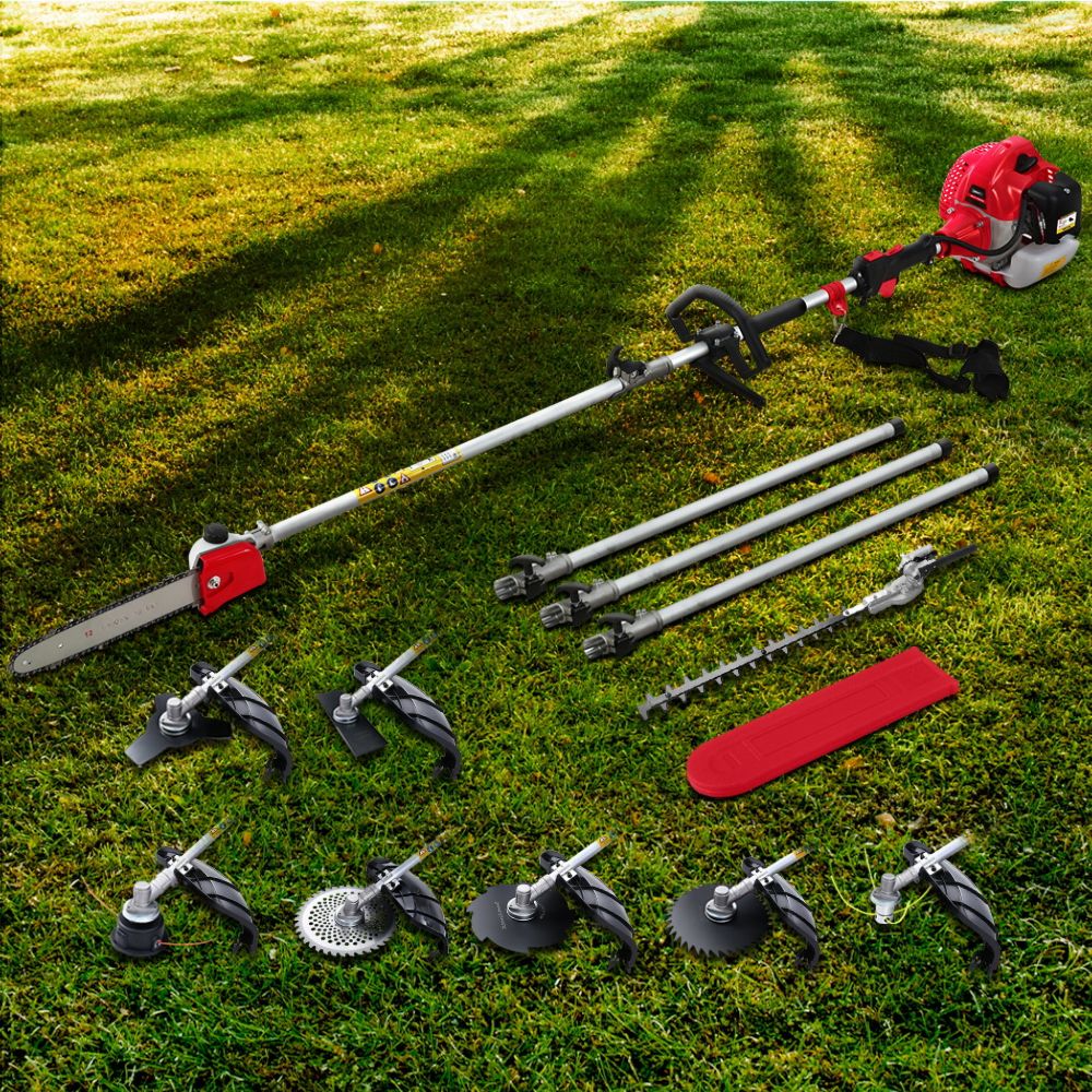 Garden Multi Tool Pole Chainsaw Hedge Trimmer Brush Cutter - 62cc