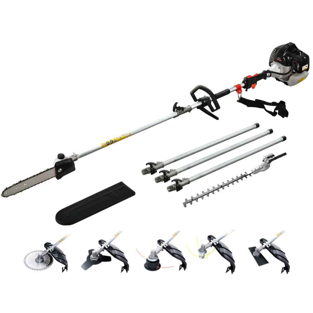 Garden Pole Chainsaw Petrol Brush Hedge Cutter Trimmer - 65cc
