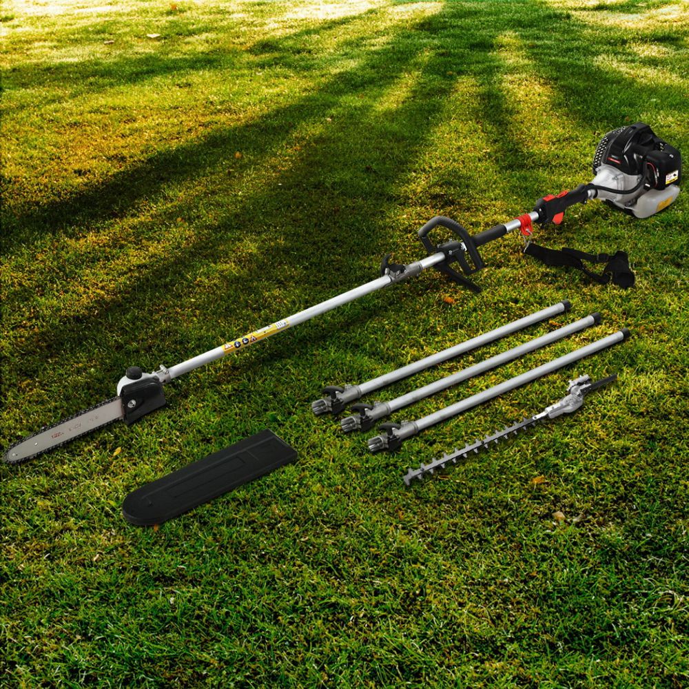 Home Pole Chainsaw Hedge Trimmer Chain Saw Brush Cutter - Black