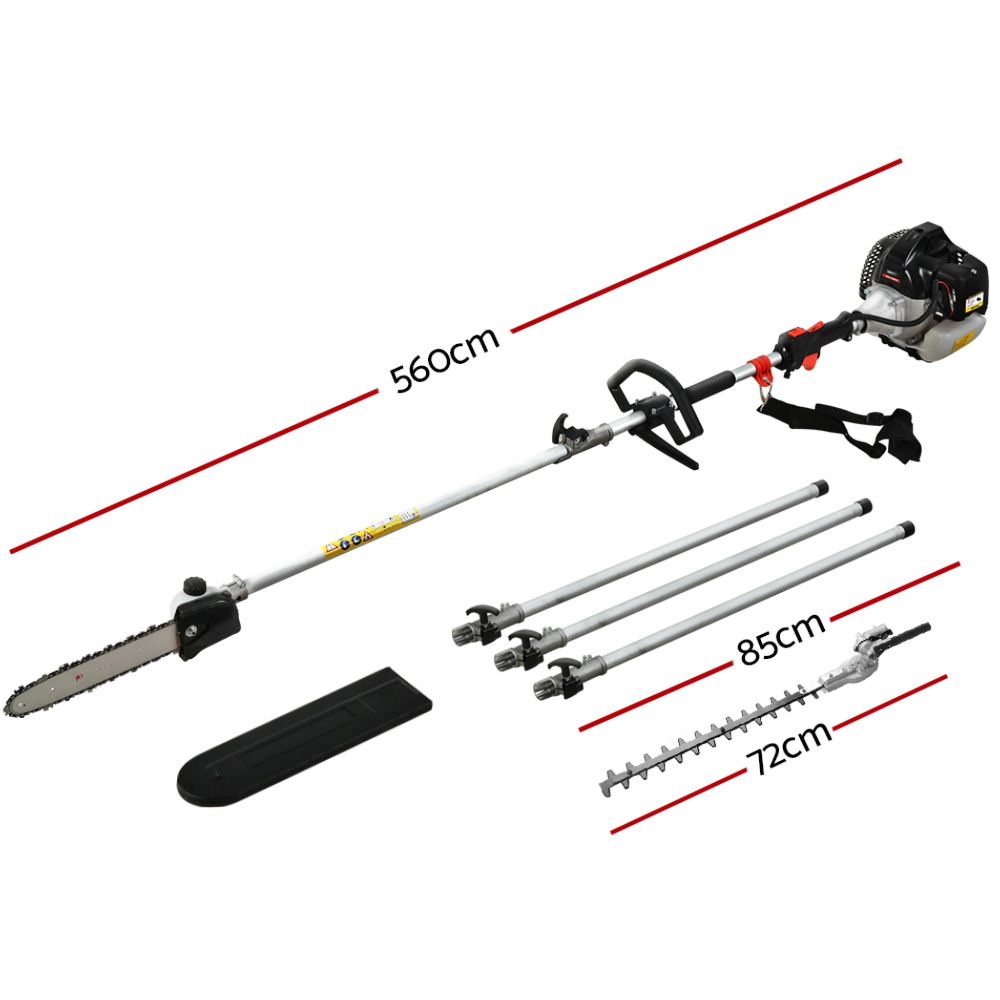 Home Pole Chainsaw Hedge Trimmer Chain Saw Brush Cutter - Black
