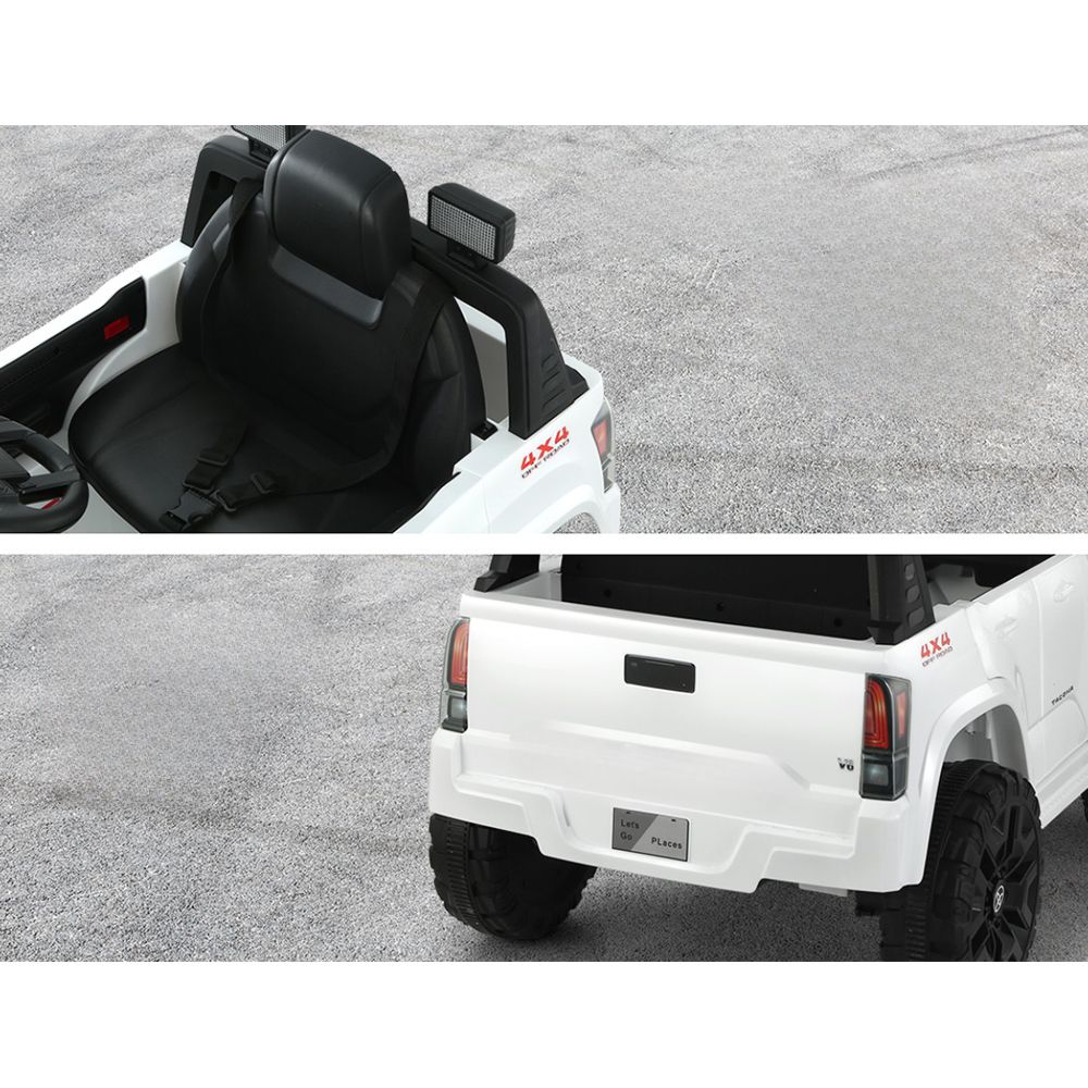 Toyota Ride On Car Kids Electric Toy Cars Tacoma Off Road Jeep 12V Battery White