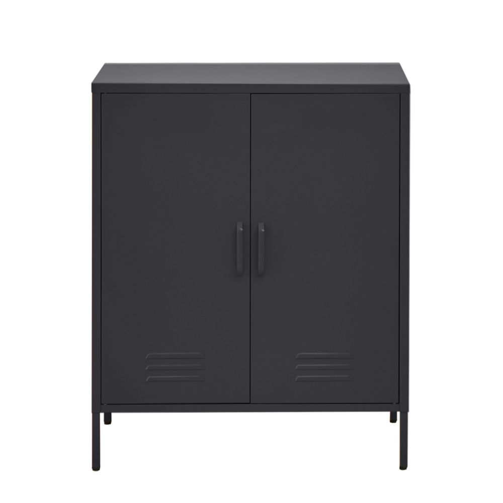 Buffet Sideboard Locker Metal Storage Cabinet - Charcoal