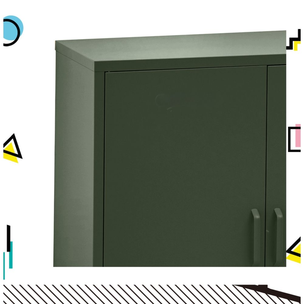 Buffet Sideboard Locker Metal Storage Cabinet - Green