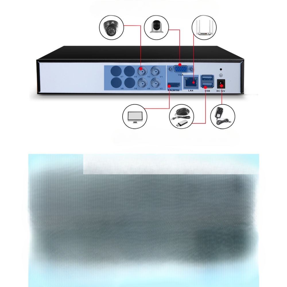 CCTV Security Camera System 4CH DVR 1080P 5in1 Recorder Video 4TB