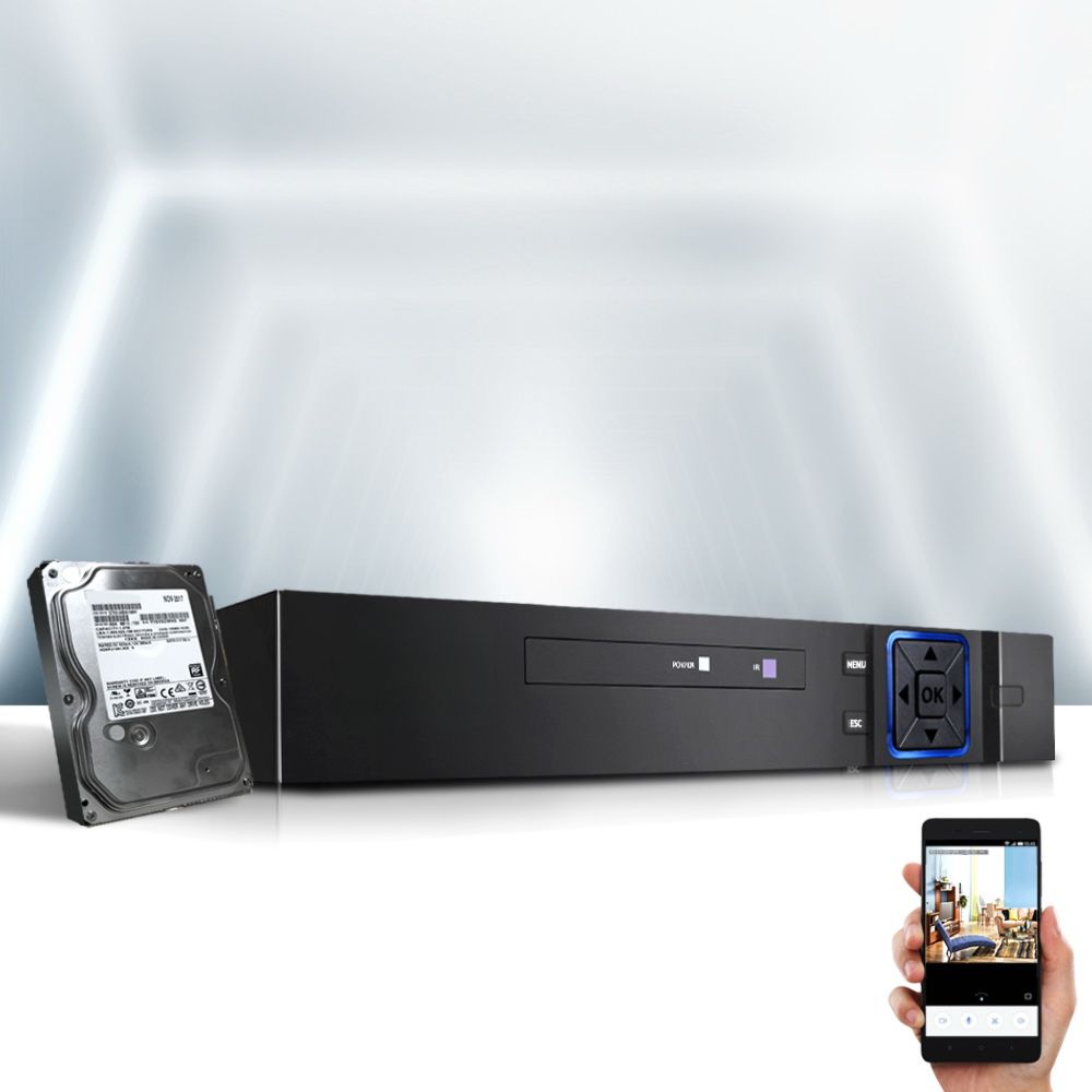 CCTV Security Camera System 4CH DVR 1080P 5in1 Recorder Video 4TB