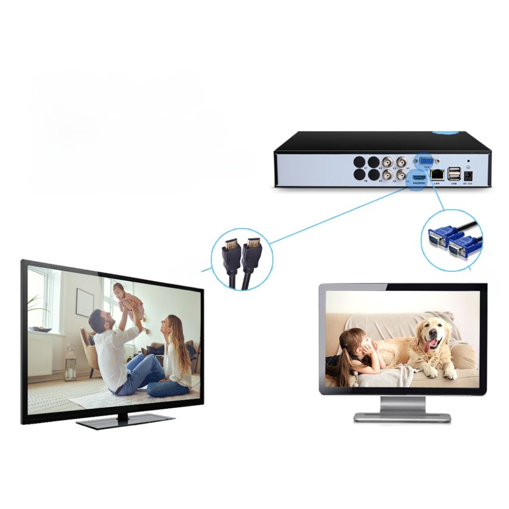 CCTV Security Camera System 4CH DVR 1080P 5in1 Recorder Video 4TB