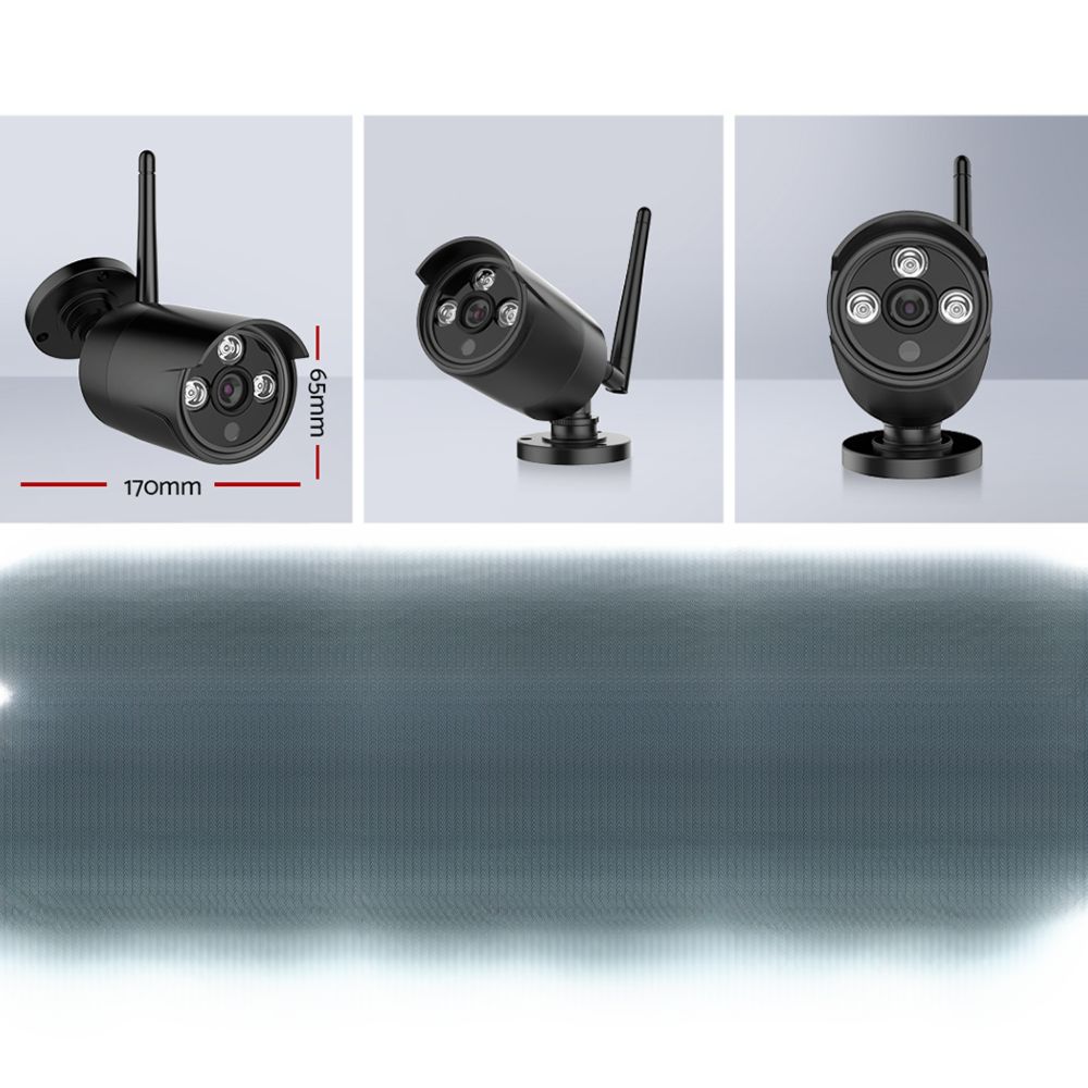 Wireless CCTV Home Security Camera System WIFI Outdoor 8CH 3MP NVR 4TB