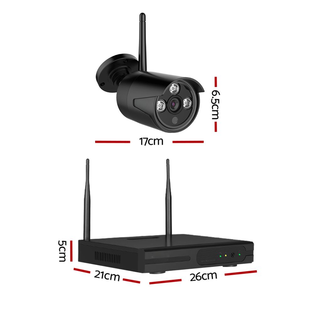 Wireless CCTV Home Security Camera System WIFI Outdoor 8CH 3MP NVR 4TB