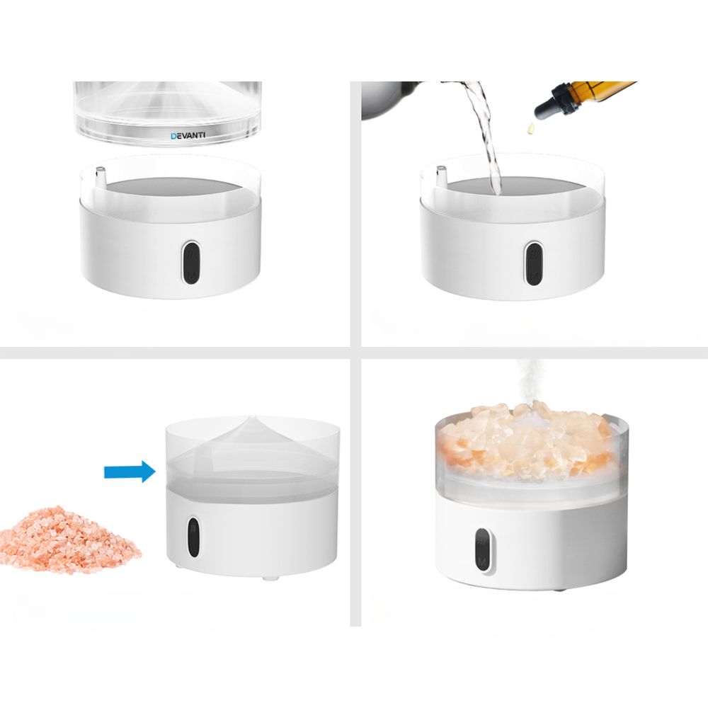 Aroma Diffuser Aromatherapy Essential Oils Air Humidifier LED Crystal