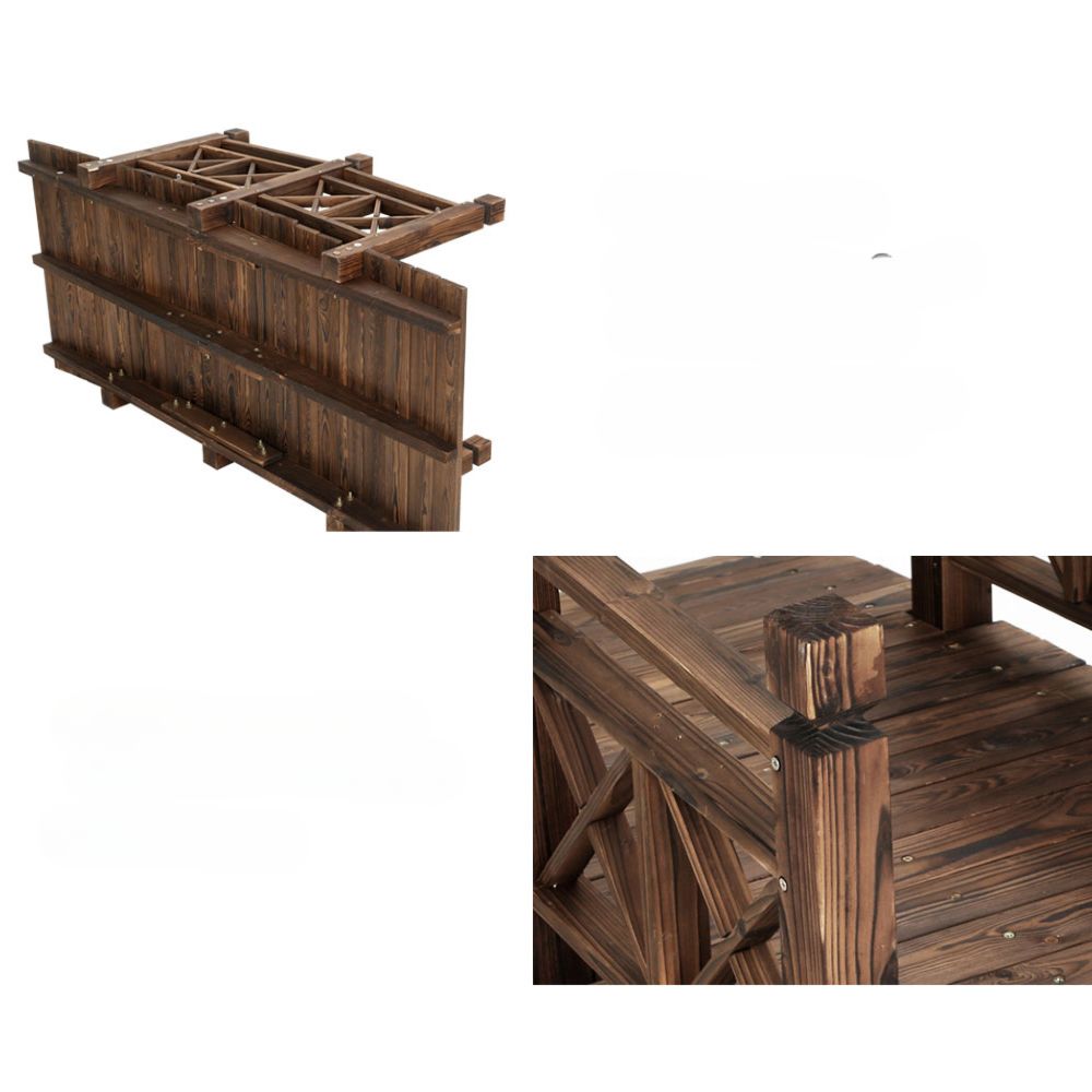 Wooden Rustic Bridge Outdoor Yard Garden Decor