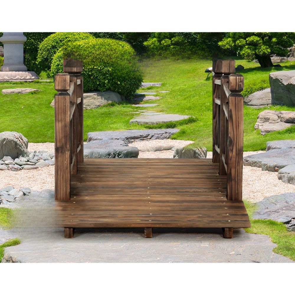 Wooden Rustic Bridge Outdoor Yard Garden Decor