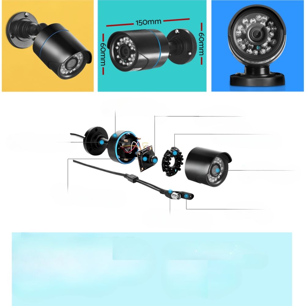 1080P CCTV Camera Home Security System DVR Outdoor HD Night Vision 4TB
