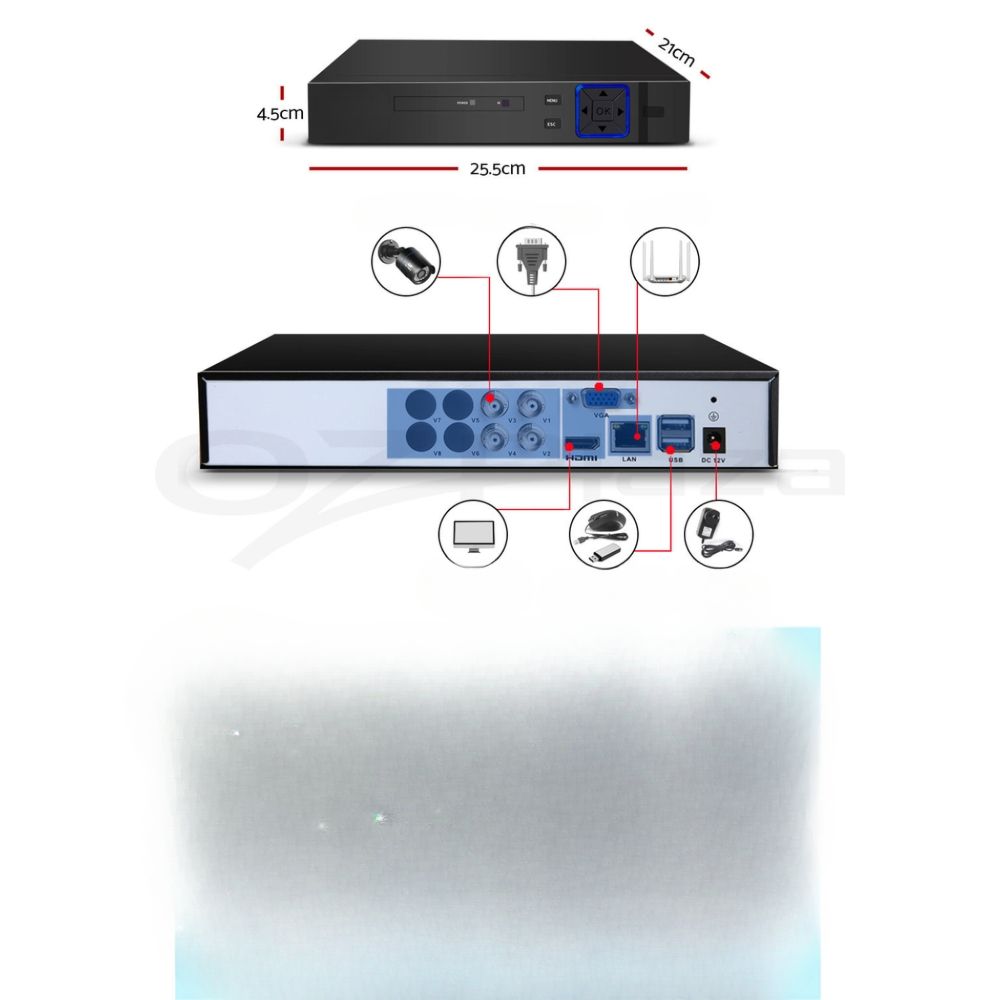 1080P CCTV Camera Home Security System DVR Outdoor HD Night Vision 4TB