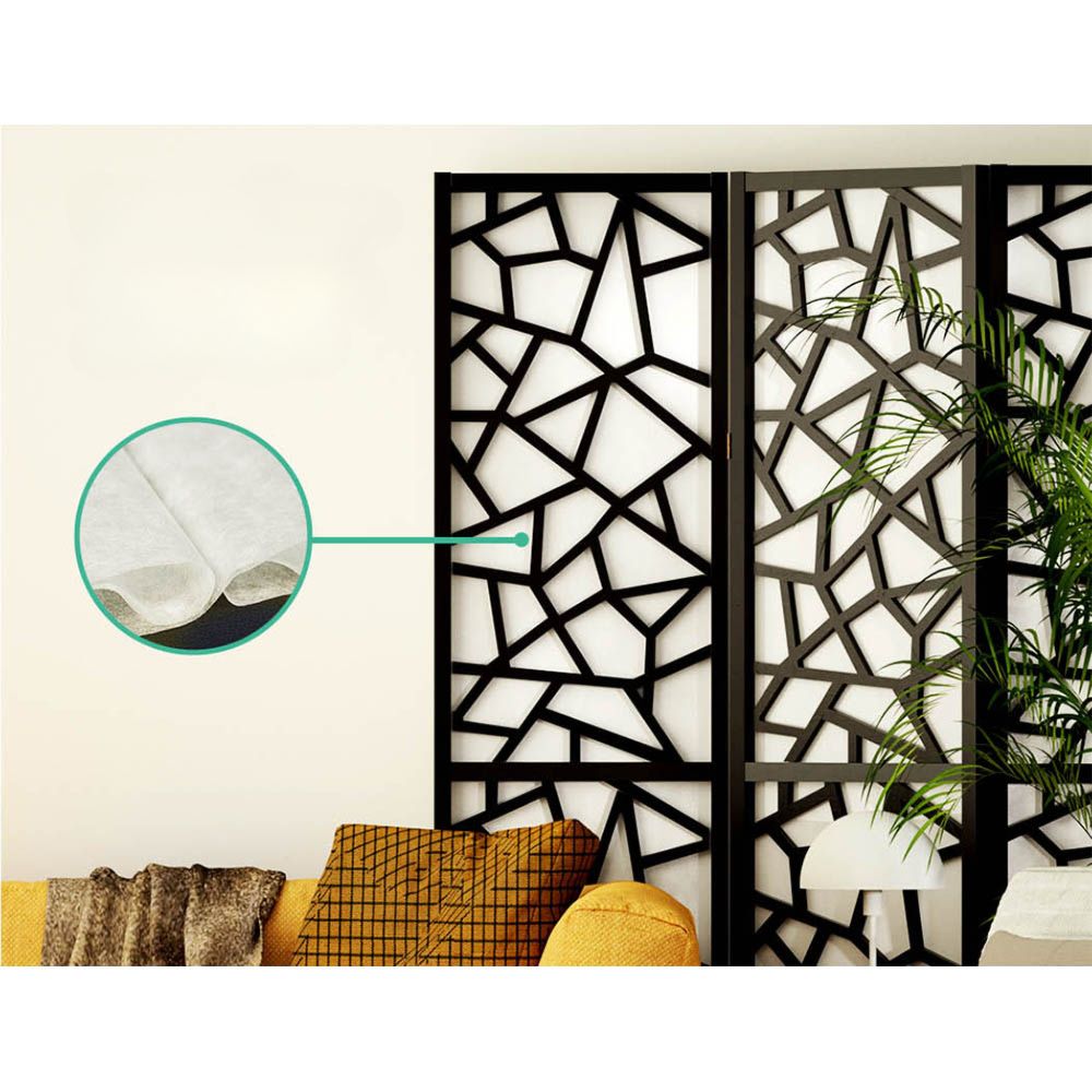 Room Divider Screen Privacy Wood Dividers Stand 8 Panel Black