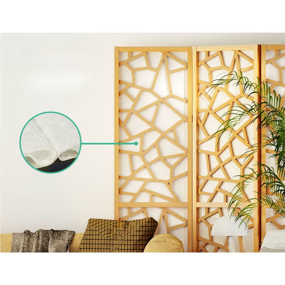 Room Divider Screen Privacy Wood Dividers Stand 4 Panel Natural