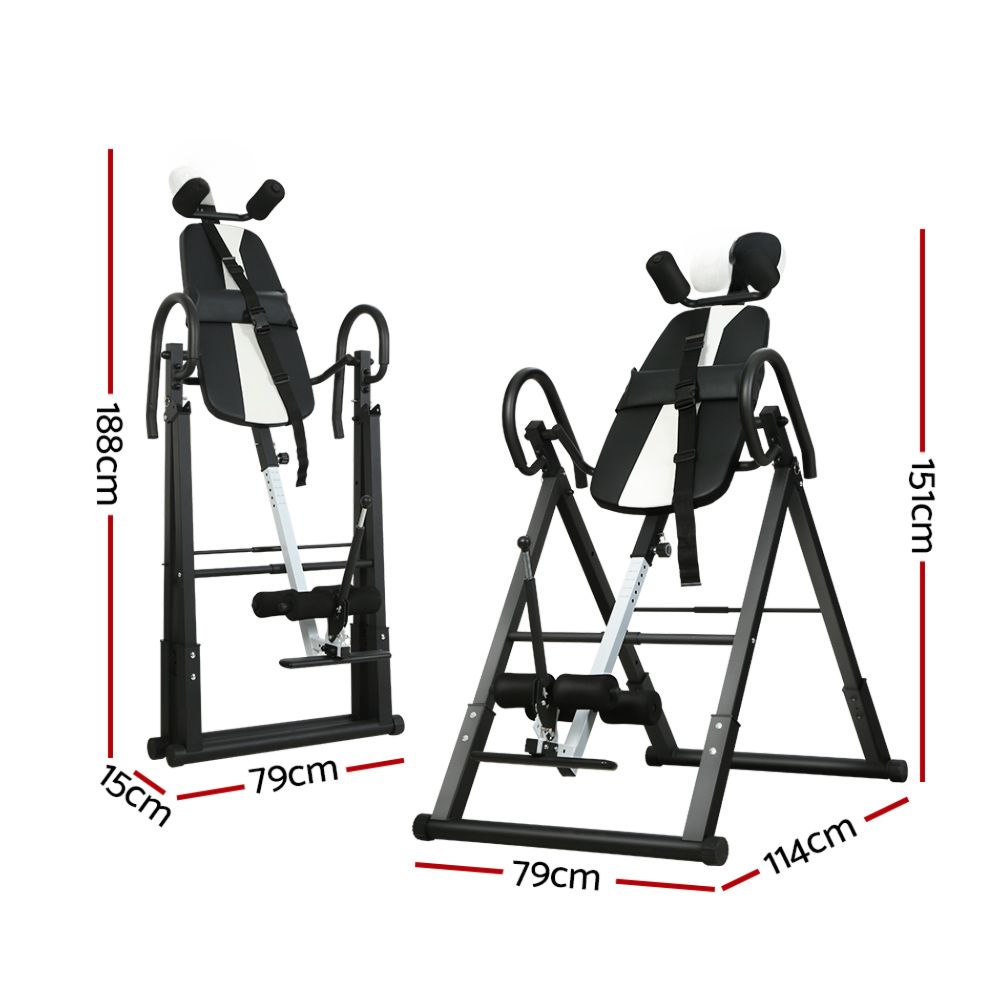 Home Gym Inversion Table Gravity Exercise Inverter Back Stretcher - Max User Weight 120kg