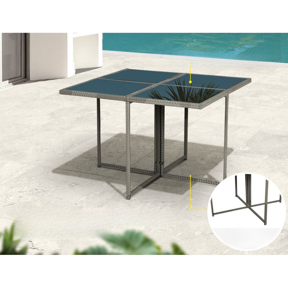 Garden Outdoor Dining Set Table Chairs Patio Furniture Lounge Set - 9pcs