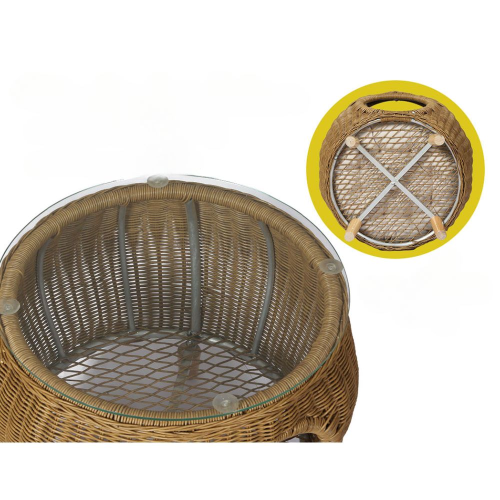 Patio Side Table Coffee Pet Bed Furniture Desk - For Indoor and Outdoor