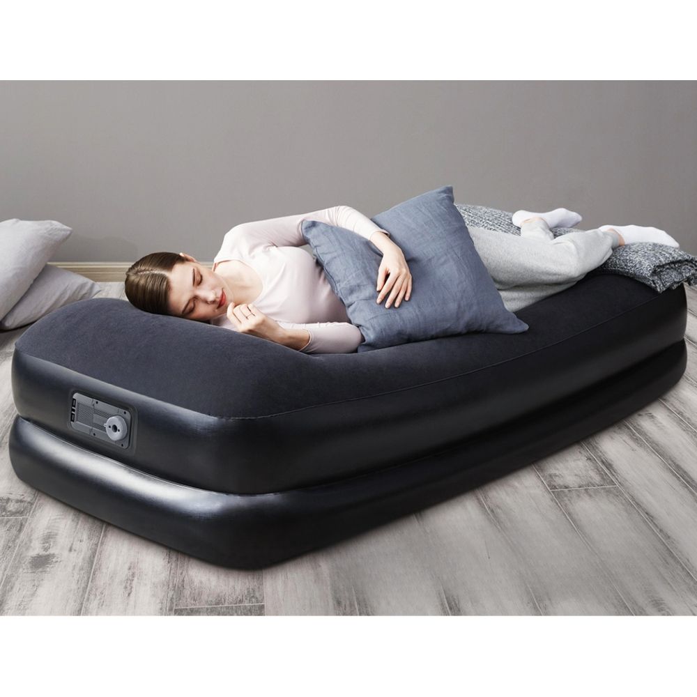 Air Mattress Bed Single Size Inflatable Camping Beds Built-in Pump