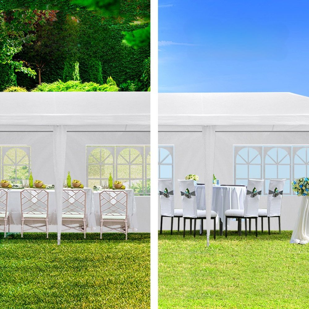 Outdoor Wedding Party Camping Gazebo Tent 8 Wall Panels - 3x9m