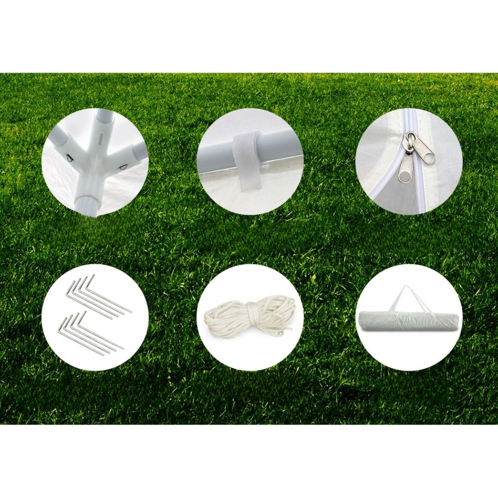 Outdoor Wedding Party Camping Gazebo Tent 4 Wall Panels - 3x3m
